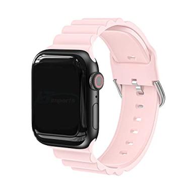 Imagem de Pulseira LT2022 compatível com Apple Watch 41mm 38mm 40mm - Marca LTIMPORTS (Rosa)