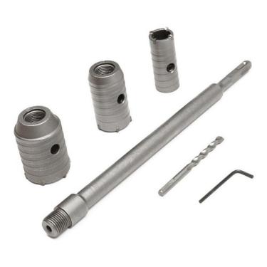 Imagem de Kit 3 Brocas Serra Copo Parede Concreto Laje 30 40 50 Mm