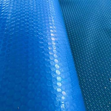 Imagem de LSMKKA Capa de piscina solar azul, cobertura de banheiras de hidromassagem cobertor spa flutuante para piscinas retangulares de moldura redonda, película de aquecimento isolante de 1-5 m (tamanho: 3 x 9 m (10 pés x 29,5 pés))