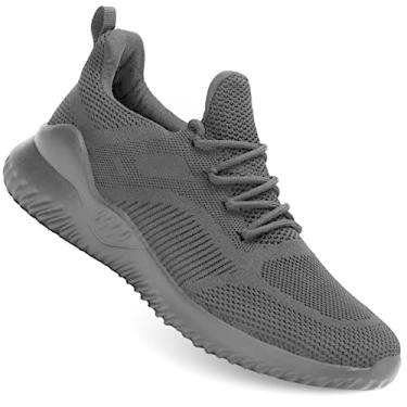 Imagem de Kapsen Tênis de corrida masculino antiderrapante, ultraleve, respirável, casual, moderno, para treino, esportes, Preto, 11