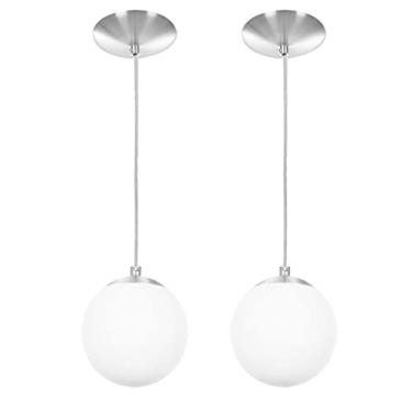 Imagem de kit 2 Lustres Pendentes Orby Bolinha Escovado
