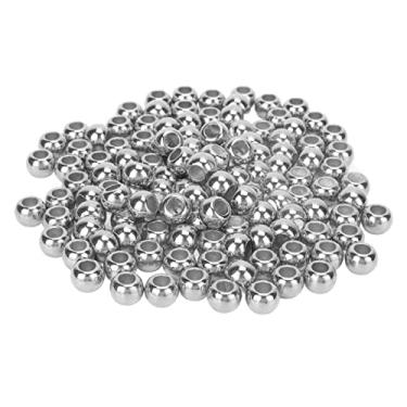 Imagem de 200pcs contas de resina ampla aplicação superfície brilhante resistente durável cores vibrantes grânulos de artesanato para joias fazendo pulseiras colar de roupas saco (prata 12mm)