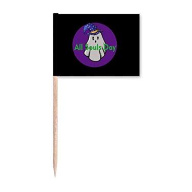 Imagem de Decoração de festa de Halloween Ghost Festival Art Deco Presente Fashion Palito de Dente Bandeira