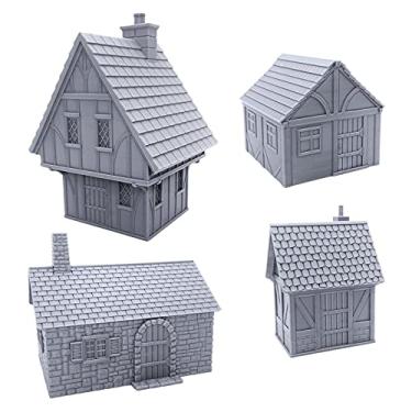 Imagem de Cottage Bundle DND Terrain Compatible with Dungeons and Dragons, Warhammer 40k, 28mm Miniature Wargaming, Tabletop RPGs, Wargame Scenery