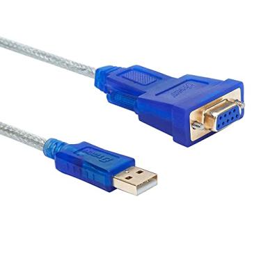 Imagem de DTech Cabo adaptador USB para RS232 DB9 fêmea 11 10 8 7 Mac Linux Serial para USB 2.0 com chip PL2303 Prolific