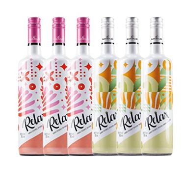 Imagem de Kit Vinho Frisante Garibaldi Relax Branco e Rosé - 6 Unidades