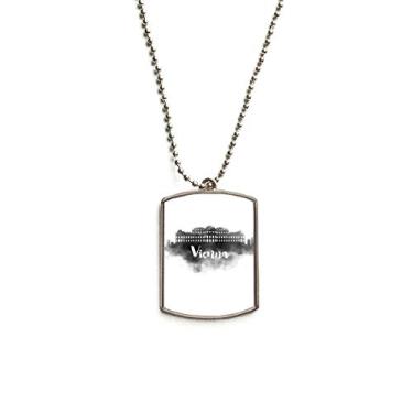 Imagem de DIYthinker Colar de aço inoxidável com pingente de identificação para cães de Vienna Austria