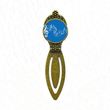 Imagem de Marcador de página Movg 5-le Staff Blue Art Deco Gift Fashion Bookmark Retro Office Label Page Marker