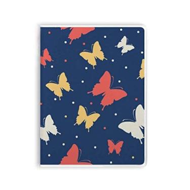 Imagem de Caderno colorido Borboleta em pontos capa de goma Diário capa macia Diário