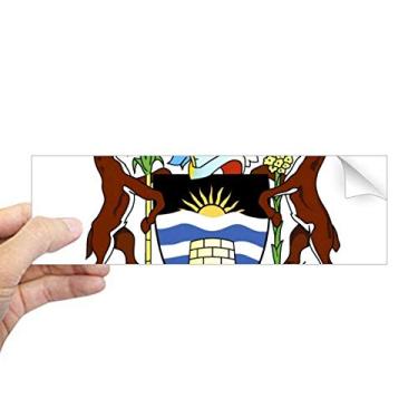 Imagem de DIYthinker Adesivo retangular com emblema de São João Antígua e Barbuda para janela