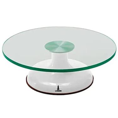 Imagem de Bailarina Giratória Bolo Torta Vidro Rolamento Duplo Lorben