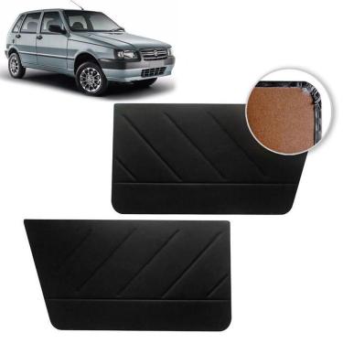 Imagem de Forro De Porta Dianteira Uno 4 Portas 91-13 Courvin Preto