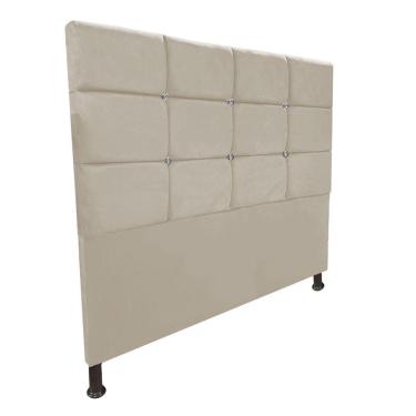 Imagem de Cabeceira de Cama Box Viúva 130cm Estofada Lari Bege