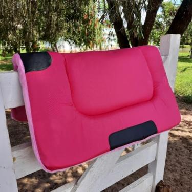 Imagem de Manta Para Sela De Cavalo Baixeiro para Arreio Reforçado (Rosa)