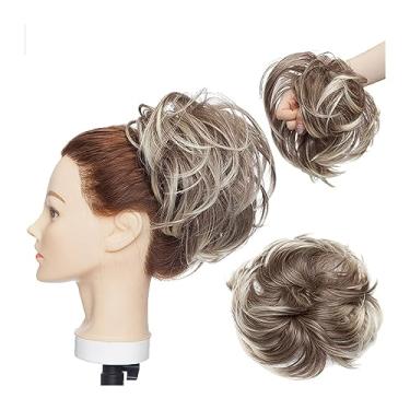 Imagem de Mulheres Bun Scrunchies Messy Bun Pedaço de cabelo Fofo Ondulado Scrunchies Cacheado Sintético Chignon Rabo de Cavalo Extensões de Cabelo Elástico Grosso Updo Hairpieces para Mulheres Pão (Color : 8T