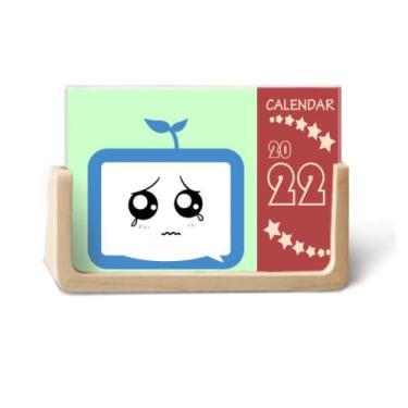 Imagem de Saplings Injustice — Calendário de mesa original 2022 com rosto de TV pequeno 12 meses