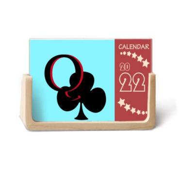 Imagem de Calendário de mesa Happiness Queen Club Q Poker 2022 12 meses