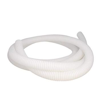 Imagem de Bettomshin 1 peça 9,84 pés comprimento 0,79 polegadas ID tubo ondulado, conduíte de fio, tubo de fole flexível não dividido polipropileno polipropileno para lagoa líquido ar condicionado capa capa manga branca