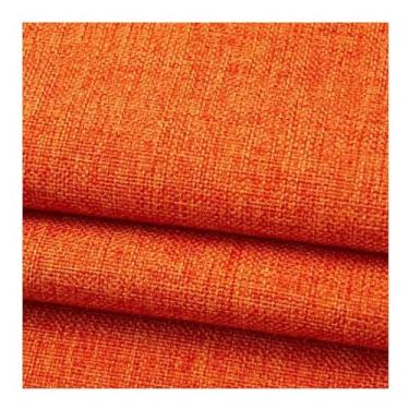 Imagem de Costura e Tecido Tecido De Linho De Cor Sólida 1 Jarda, Tecido De Estofamento Diy Para Cadeiras, Sofá, Cortinas De Toalha De Mesa, Pano De Linho Macio E Espesso, Lavável À Máquina (Color : Orange, S