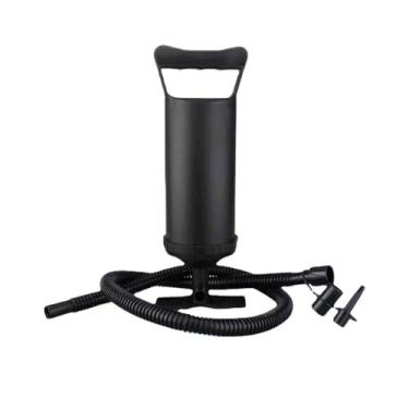 Imagem de Bomba de balão para infláveis bomba inflável colchão de ar bola bicos portáteis manual estilo americano bocal de ar retrátil bidirecional (300 mm, preto)