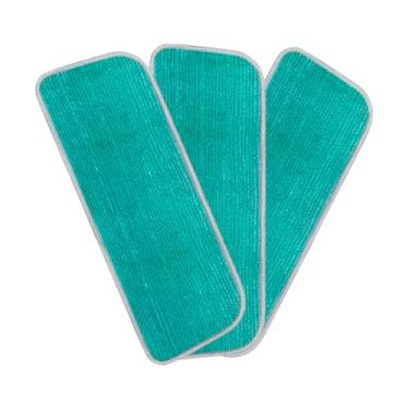 Imagem de Kit 3 Almofadas Refil Microfibra Vassoura Esfregão Mop Spray