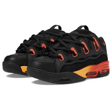 Imagem de Osiris Tênis de skate masculino D3 2001, Preto/Laranja/Preto, 43