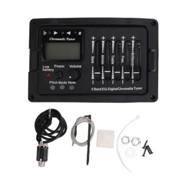 Imagem de Amplificador de Guitarra Acústica, Teq 5 Pré-amplificador de Guitarra Acústica Equalizador 5 Banda Profissional Pré-amplificador Eq Equalizador Com Afinador