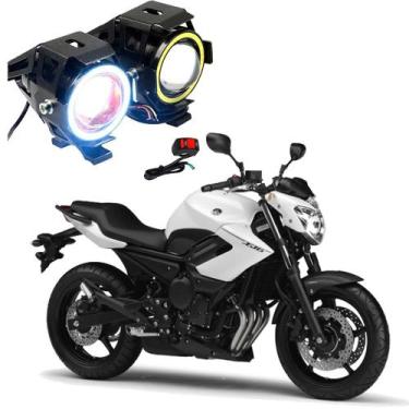 Imagem de Par Farol de Milha Angel Eye U7 para Moto Yamaha XJ6 N 2010 2011 2012 