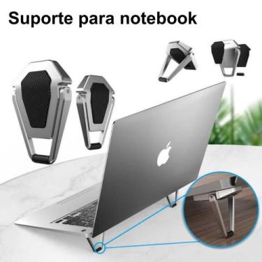 Imagem de Suporte Metal Para Notebook Laptop Dobrável Com 2 Unidades Autocolante