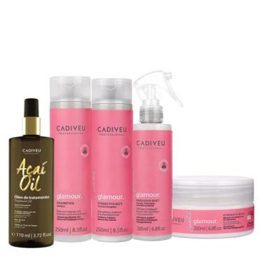 Imagem de Kit Cadiveu Profissional Essentials Glamour Shampoo Condicionador Másc