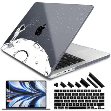 Imagem de DONGKE Capa para M4 MacBook Pro de 16 polegadas 2024 2023 2021 A3403 A3186 M3 A2991 M2 A2780 M1 A2485 Pro/Max Chip, capa rígida de plástico e capa de teclado para Mac Pro 16 com Touch ID, astronauta