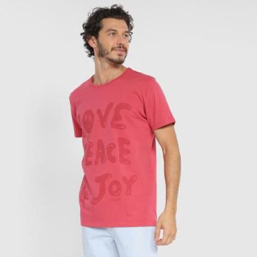 Imagem de Camiseta Manga Curta Colcci Casual Masculina, Vermelho, P