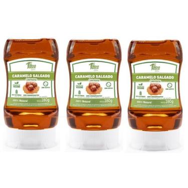 Imagem de Kit 3x Calda Sabor Caramelo Salgado - Mrs Taste 280g - Smart Foods