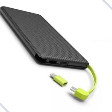 Imagem de Carregador Power Bank 5000 mAh Com Cabo V8 Compatível com Think LG K10
