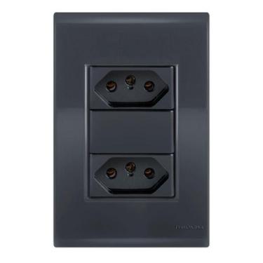 Imagem de Conj 1 Tomada 10A + 1 Tomada 20A - Tramontina Liz Grafite