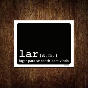 Imagem de Kit 10 Placas Decorativa - Lar Seja Bem Vindo - Sinalizo.Com