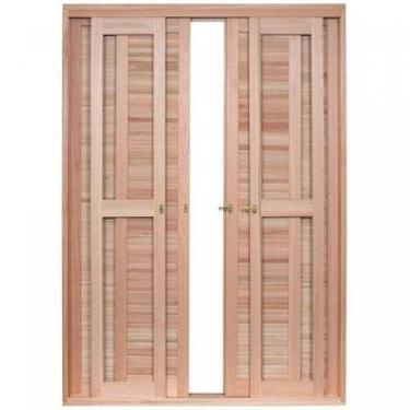 Imagem de Porta de Madeira Balção de Correr 213x140cm com Batente 14cm Ewk 462 R