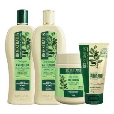 Imagem de kit 1 Shampoo 1 Condicionador 1 Banho creme Antiqueda Jaborandi 500 ml