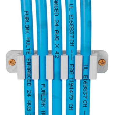 Imagem de Kit 5 Pentes e Fios de Rede Organizadores para 5 Cabos Escrivaninha - 