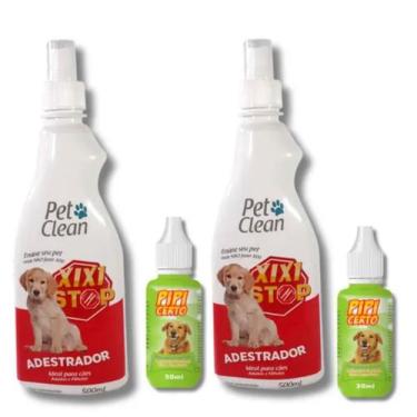 Imagem de Kit 2 Xixi Stop e 2 Pipi Certo Pet Clean Educador Sanitário para Cães 
