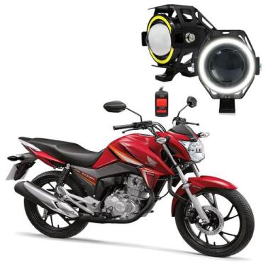 Imagem de Par Farol de  Milha para Moto Honda CG 160 TITAN 2016 2017 2018 2019 A