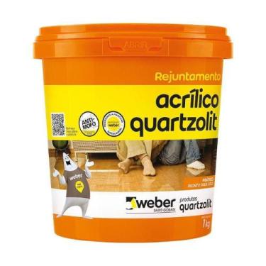 Imagem de Rejunte Acrílico Quartzolit Weber 1 Quilo Cinza Platina