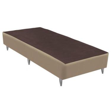 Imagem de Base Sommier Veludo Bege Solteirão (108x198x23) - Ortobom