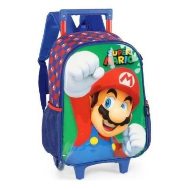 Imagem de Mochila Escolar Super Mario Com Rodinhas Luxcel Original, Modelo 1