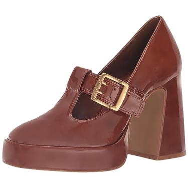 Imagem de Vince Camuto Mocassim feminino Marocean de salto alto, Caramelo quente, 35