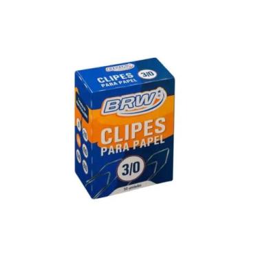 Imagem de Clips 3/0 Aço Niquelado com 50 Unidades, BRW KIT C/10 CAIXAS