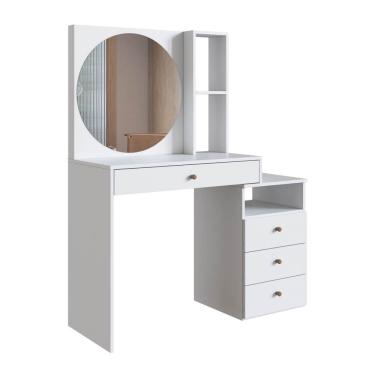 Imagem de Penteadeira Com Espelho 04 Gavetas Branco PRODDY