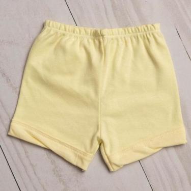 Imagem de SHORT TAPA FRALDA Bebê  SUEDINE 100% ALGODÃO - LETICIA CAT, Amarelo bb