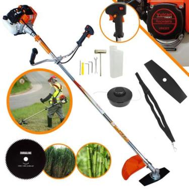 Imagem de Roçadeira Vulcan VR430S 2T Lâmina Facão + Faca de 80 Dentes Ideal Para