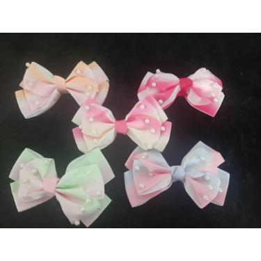 Imagem de Laços Presilha De Cabelo Bico Pato Colorido Infantil